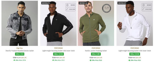 Men Jackets & Coats From ₹300