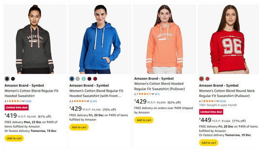 Sweatshirt Starts @ 419.(18-12-24)