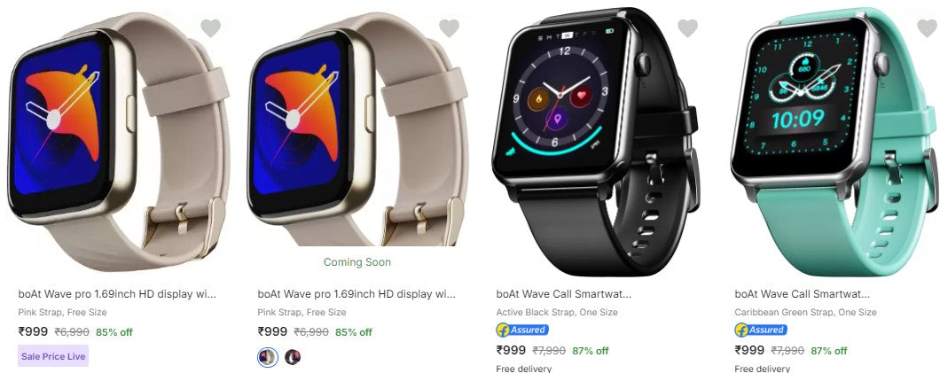boAt Smartwatch Starts at 999.