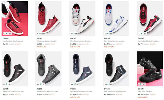 🌟 Myntra : Flat 80% Off On Ducati Shoes.