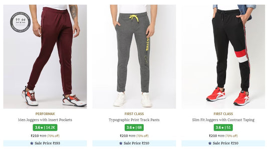 Men Track Pants 70% OFF🔥  in JUST Rs.210  Share it.....🔗 (01/10/2024)