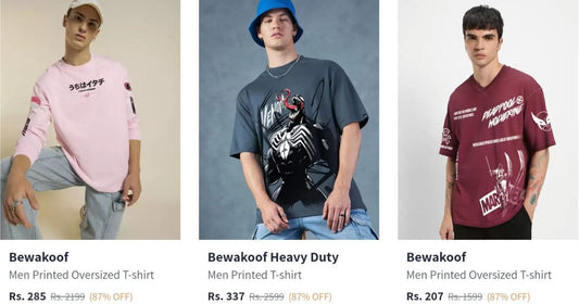 🔥Upto 87% Off On Bewakoof Clothing (09/11/224)